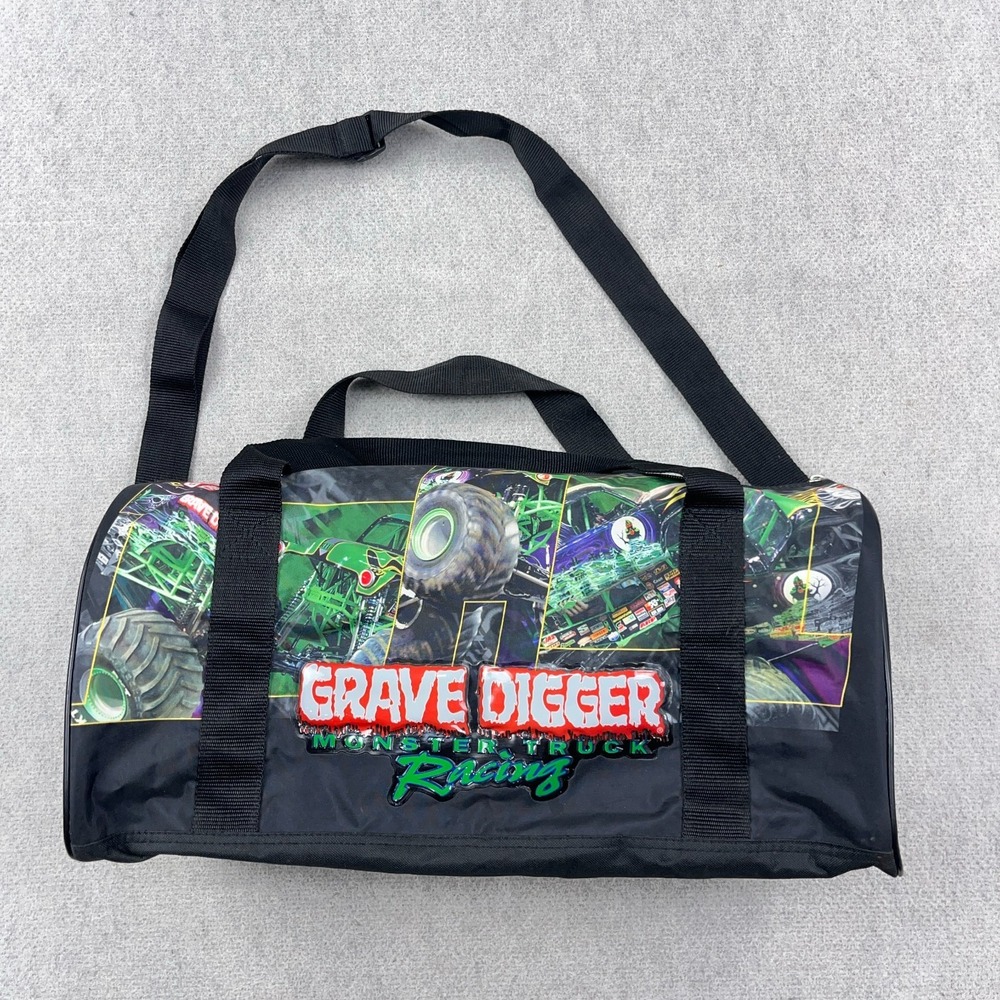 Grave Digger Monster Truck Monster Jam Duffle Bag With Adjustable Straps